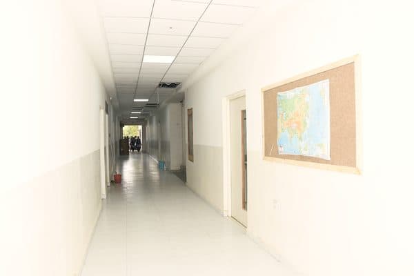 Airy academic block corridor at BITE Varanasi with natural light