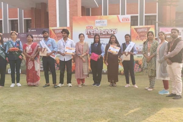 Student performance on stage during cultural event at BITE Varanasi