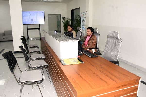 Holi Milan celebration at BITE Varanasi campus — students celebrating festival of colors